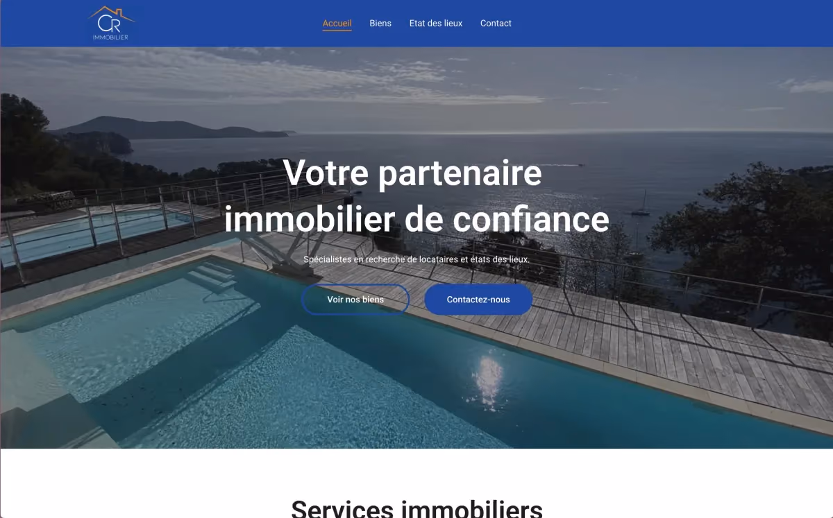 CR Immobilier real estate agency website